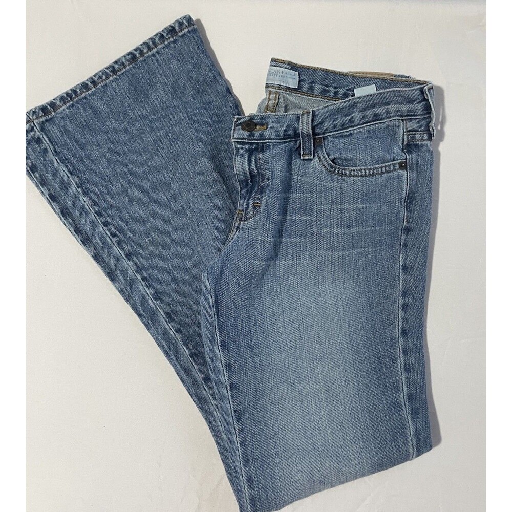 American Eagle Women’s Jeans Size 4 Regular Hipster Fit Blue Denim 100% Cotton